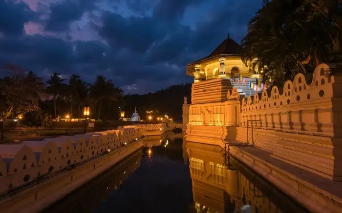 Temple of the Tooth Relic Dalada Maligawa UNESCO World Heritage site in Kandy Sri Lanka